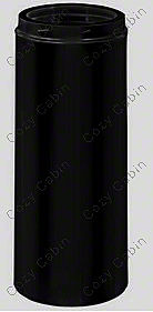 Black 6 Inch Length Double Wall Pipe