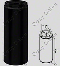 Black 12 Inch Length Double Wall Pipe