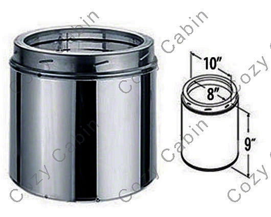 Stainless Steel 9 Inch Length Double Wall Pipe