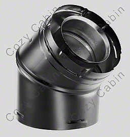 45 Degree 5 Inch x 8 Inch Inner Diameter Galvanized Elbow