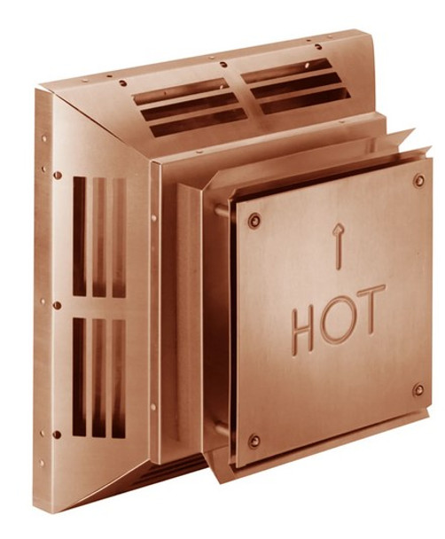 5 Inches x 8 Inches Copper Square Horizontal Termination Cap