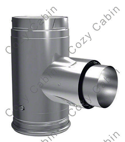 Galvalume Adapter Tee with Clean-Out Tee Cap