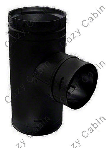 Black Adapter Tee with Clean-Out Tee Cap