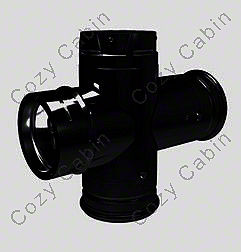 Black Double Tee with Clean-Out Tee Cap