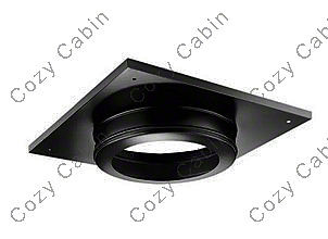 Black Ceiling Support/Wall Thimble Cover