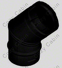 Black 45 Degree Elbow