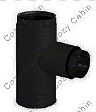 Black Adapter Tee with Clean-Out Tee Cap