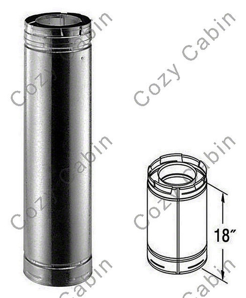 18 inch Length Galvanized Stove Pipe