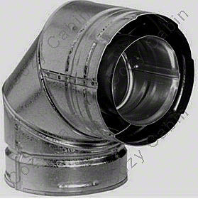 90 Degree 4 Inch x 6-5/8 Inch Inner Diameter Galvanized Elbow