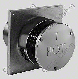 4 Inches x 6-5/8 Inches Inner Diameter Galvanized Round Horizontal Termination Cap