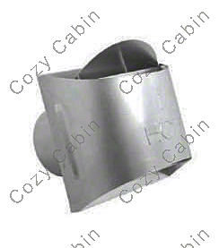 4 Inches x 6-5/8 Inches Inner Diameter Galvanized High Wind Sconce Termination Cap