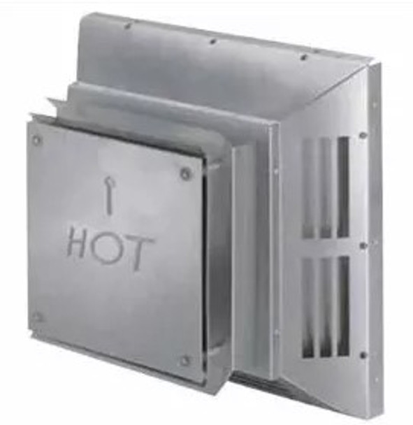 4 Inches x 6-5/8 Inches Galvanized Square Horizontal Termination Cap