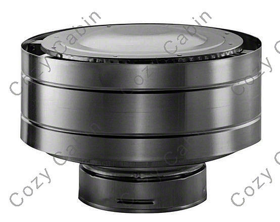 4 Inches x 6-5/8 Inches Inner Diameter Stainless Steel Low Profile Termination Cap