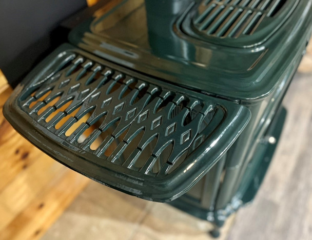 hunter green warming shelf