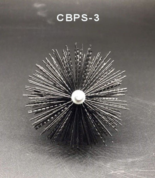 3 Inch Round Pellet Brush - bottom view