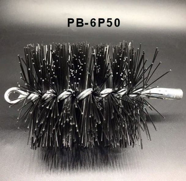 6 Inch Round Poly Brush - side view