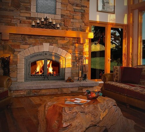 High Country 6000 wood fireplace in living room