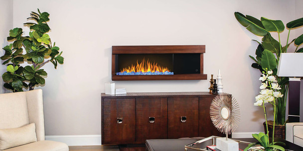 Stylus Steinfeld electric fireplace in living room
