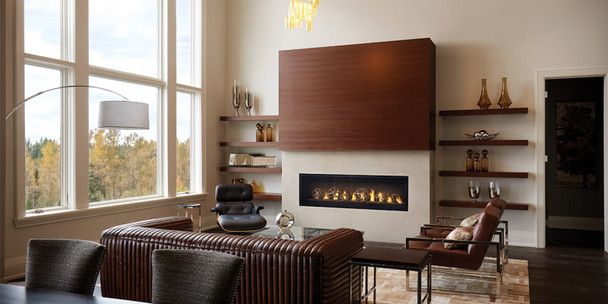 Luxuria gas fireplace in living room