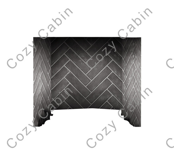 42 Inch Westminster Grey Herringbone Brick Panels