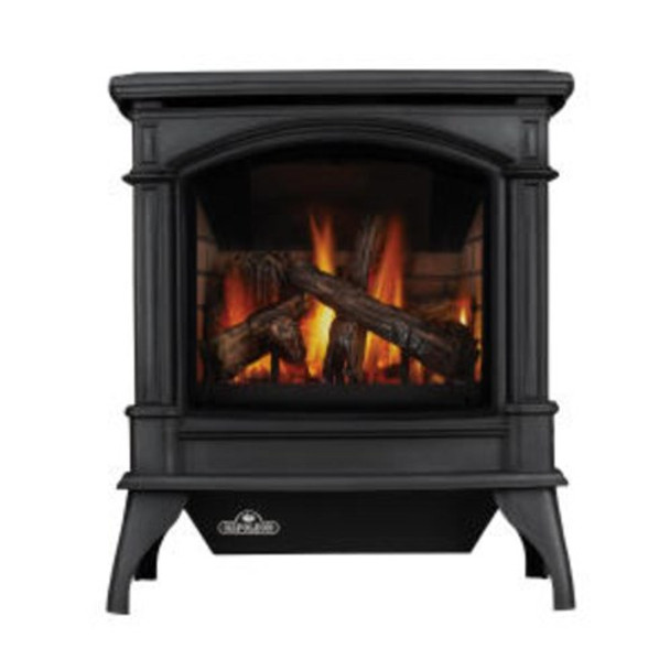 black Knightsbridge Direct Vent Gas Stove