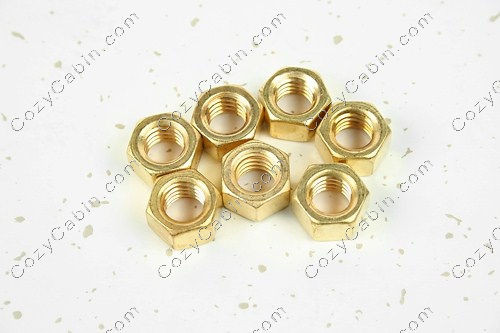 Fastener - Hex Nut,Brass [7 per package]