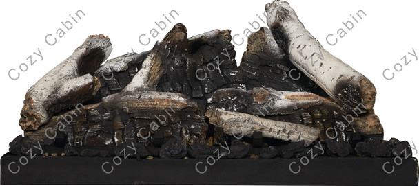 Birch log set