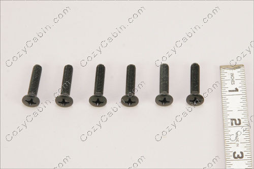 Fastener - Screw Black [6 per package]