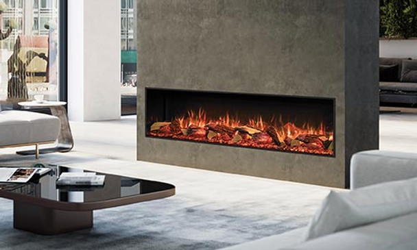 electric fireplace in living room