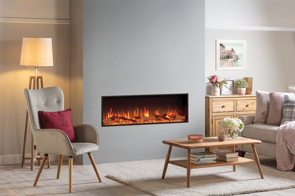 electric fireplace in living room