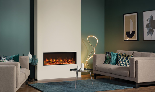 electric fireplace in living room