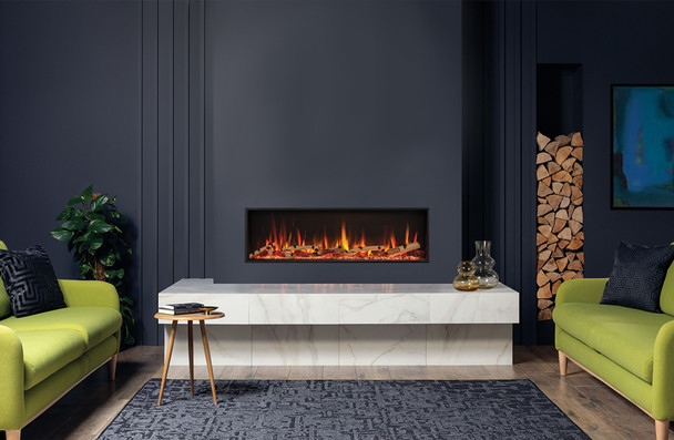 electric fireplace in living room