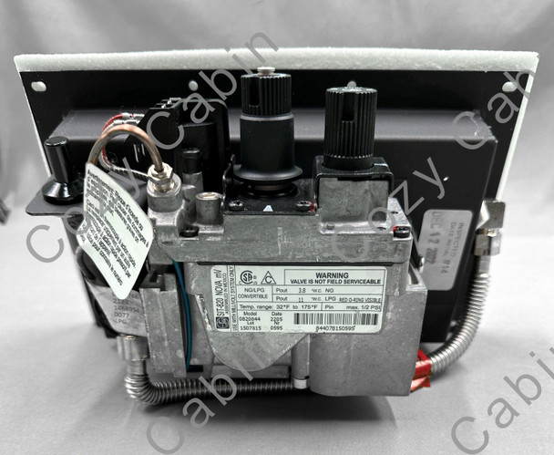 gas valve with label