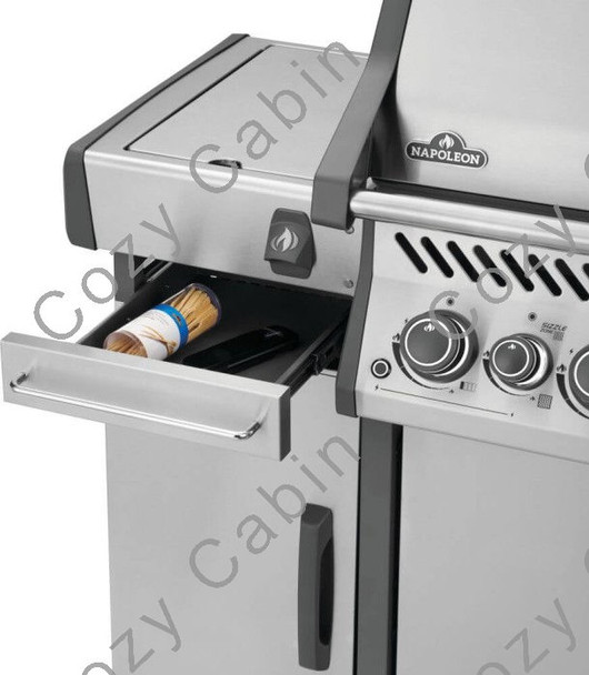 base with drawer open