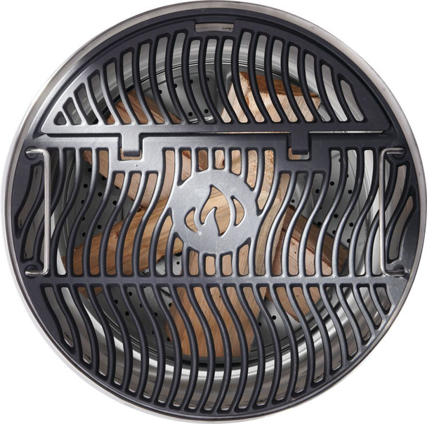 cooking grid over wood