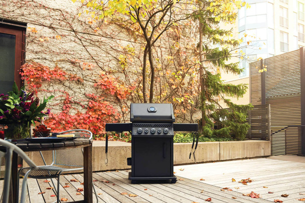 grill on a patio