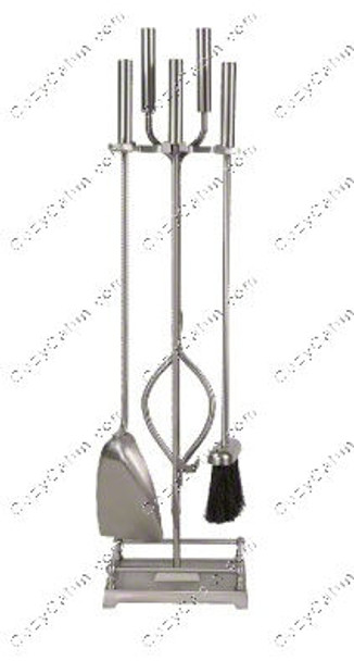 Fireset 5 Pieces with Rail - Satin Nickel Finish