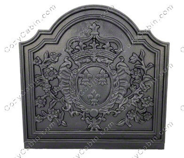 Fireback Crown Medallion - Black Cast Iron