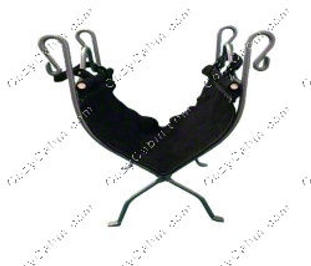 Log Holder/Suede Carrier - Natural Wrought Iron