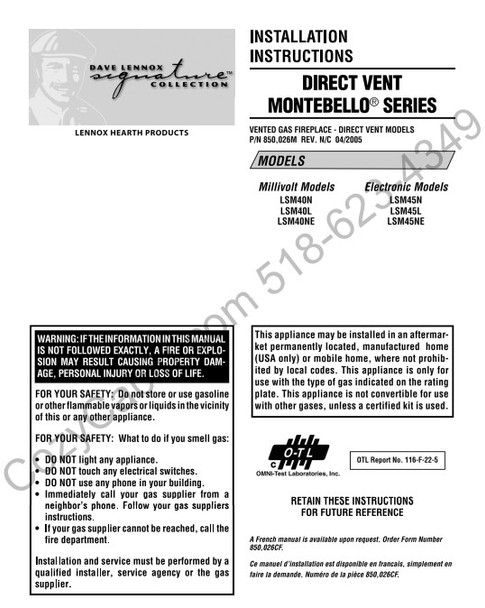 Owner's manual coversheet