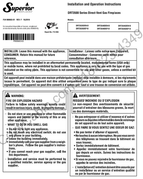 Owner's manual coversheet