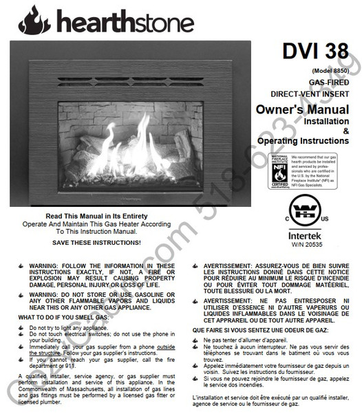 Owner's manual coversheet