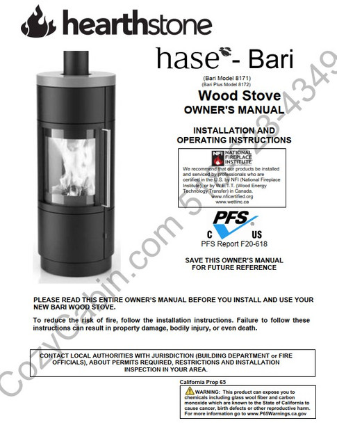 Owner's manual coversheet