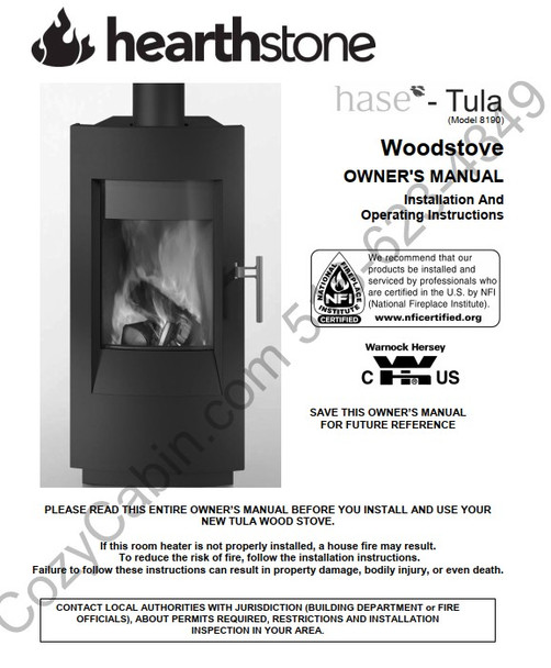 Owner's manual coversheet