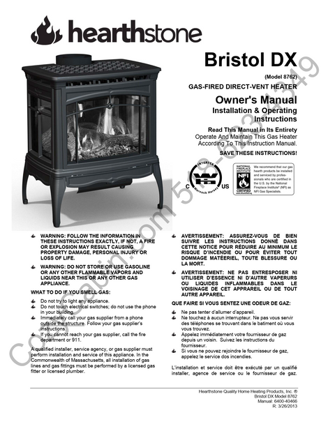 Owner's manual coversheet