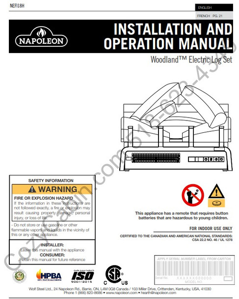 Owner's manual coversheet