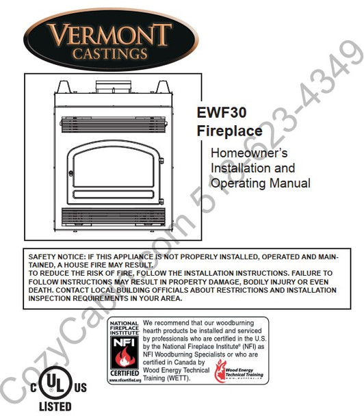 Owner's manual coversheet