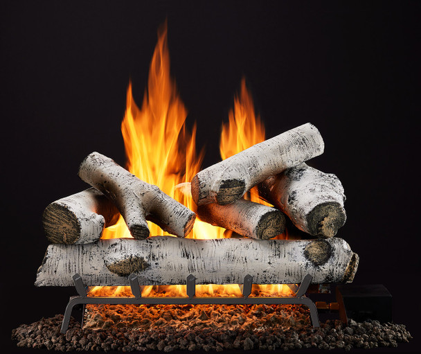 Birch log set