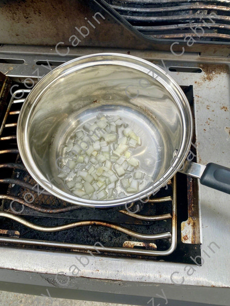 onions cooking in pot