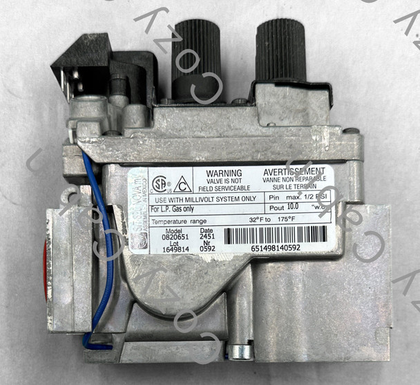 side of valve with label